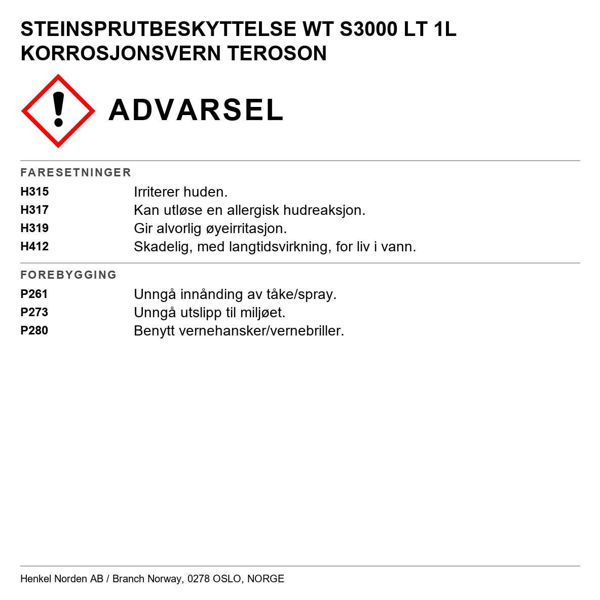 Korrosjonsvern TEROSON WT S3000