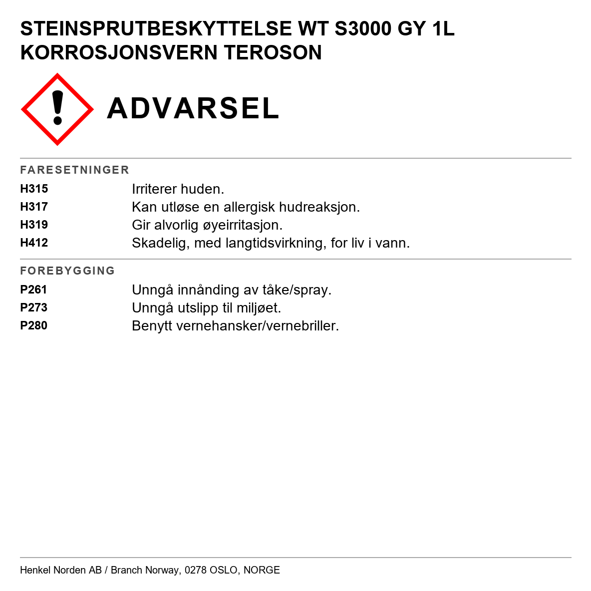Korrosjonsvern TEROSON WT S3000