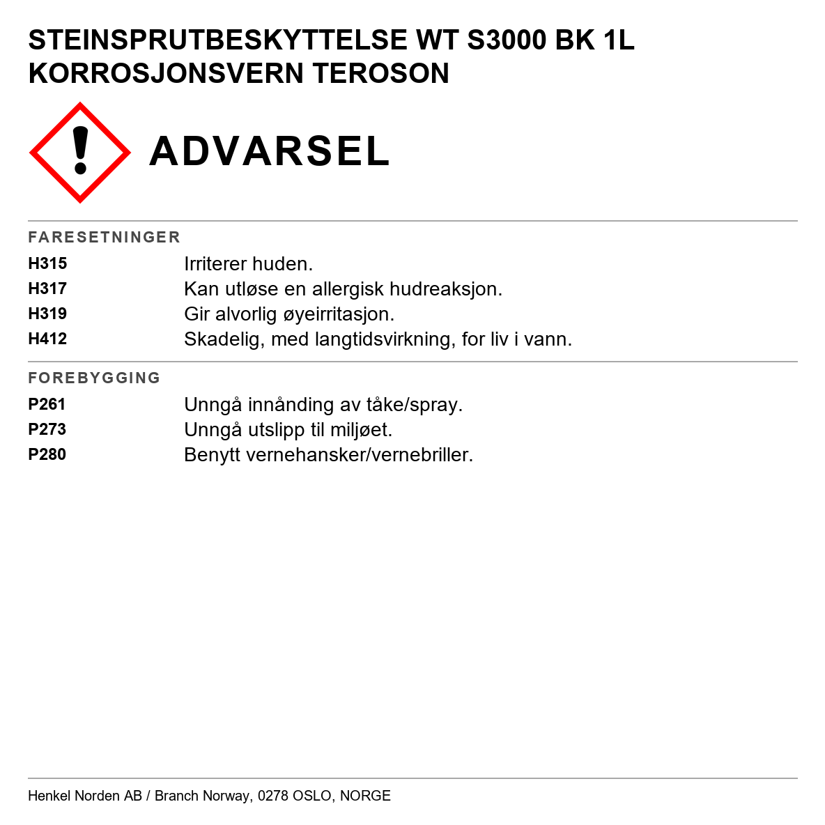 Korrosjonsvern TEROSON WT S3000