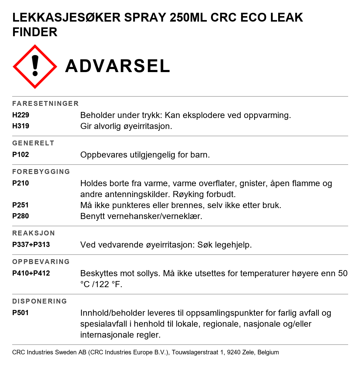 Lekkasjesøker CRC