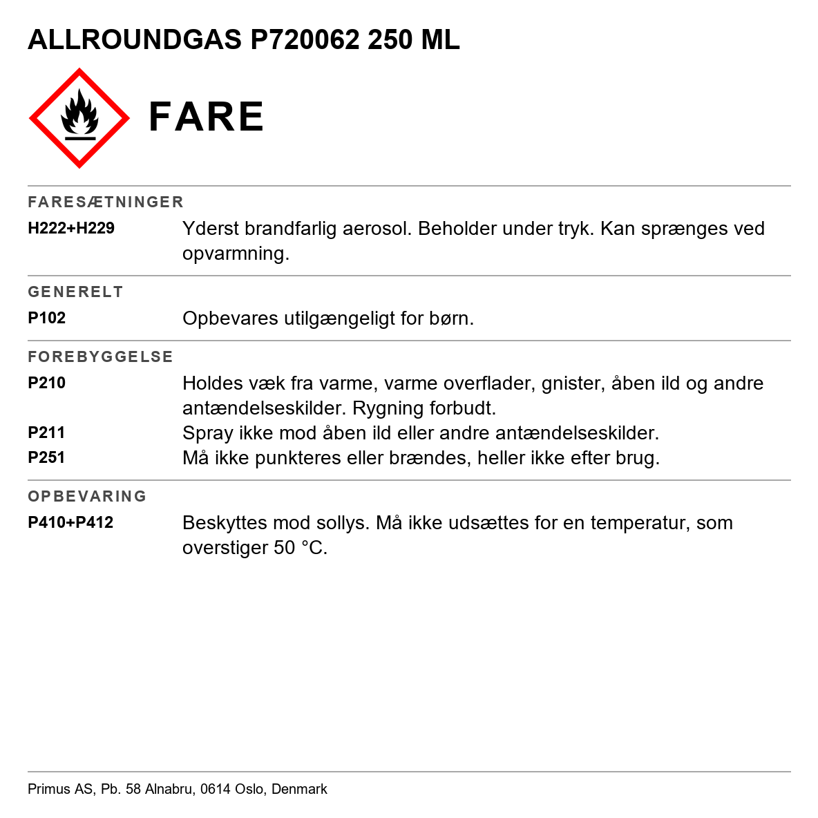 Allround-gas Primus 720062