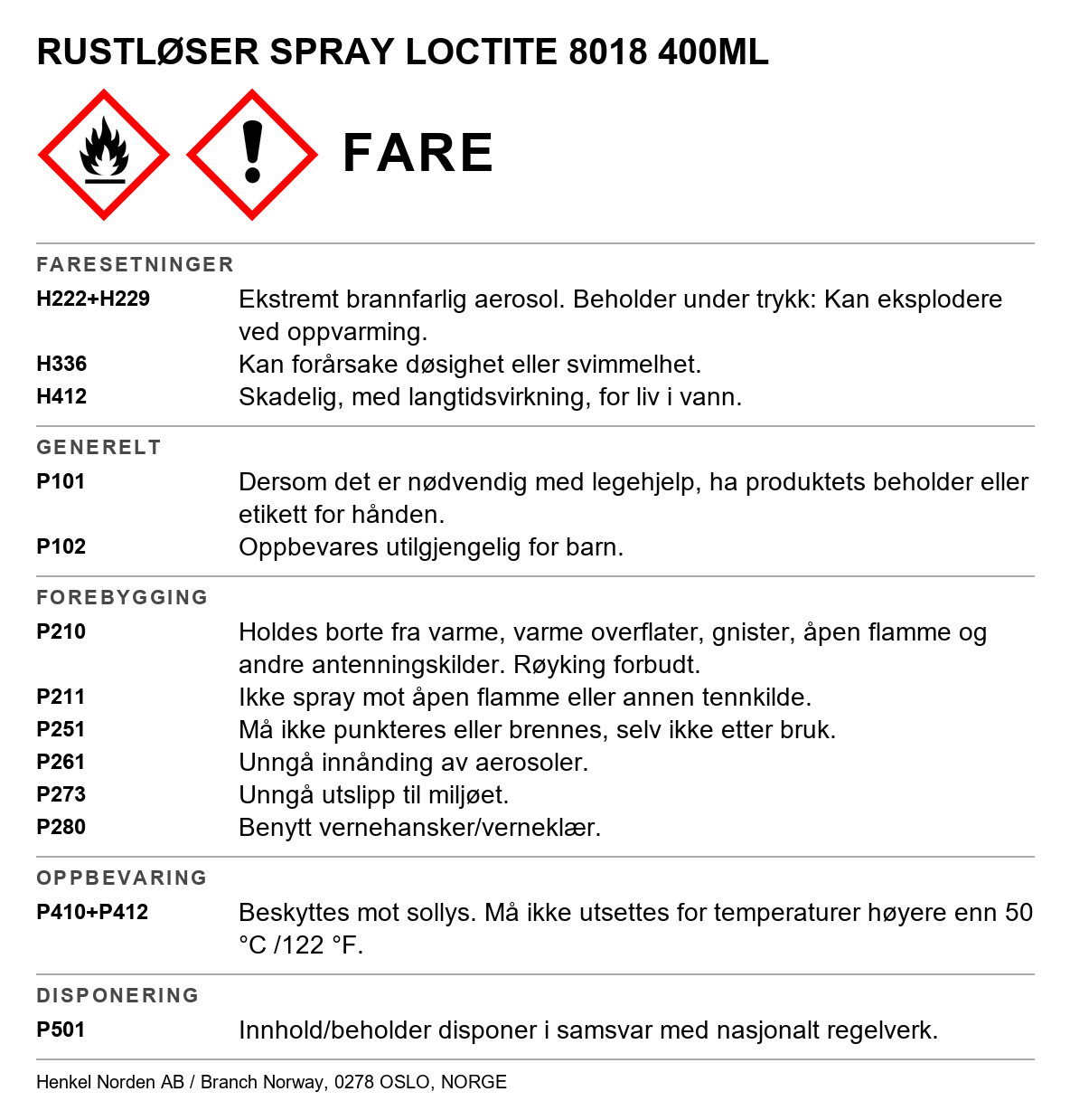 Rustløser Loctite 8018