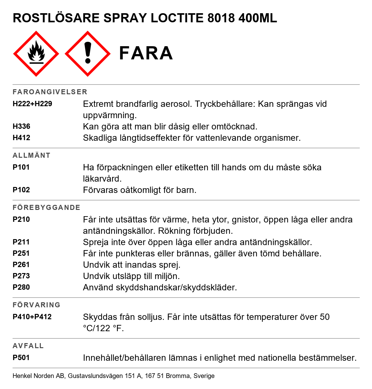 Rostlösare Loctite 8018