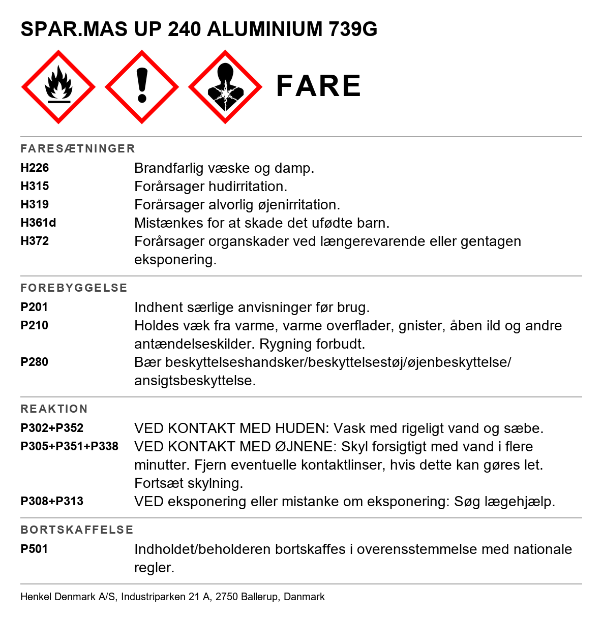 Aluminiumspartelmasse UP 240 Teroson