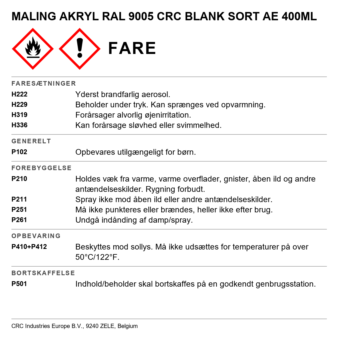 Akrylmaling Acrylic CRC