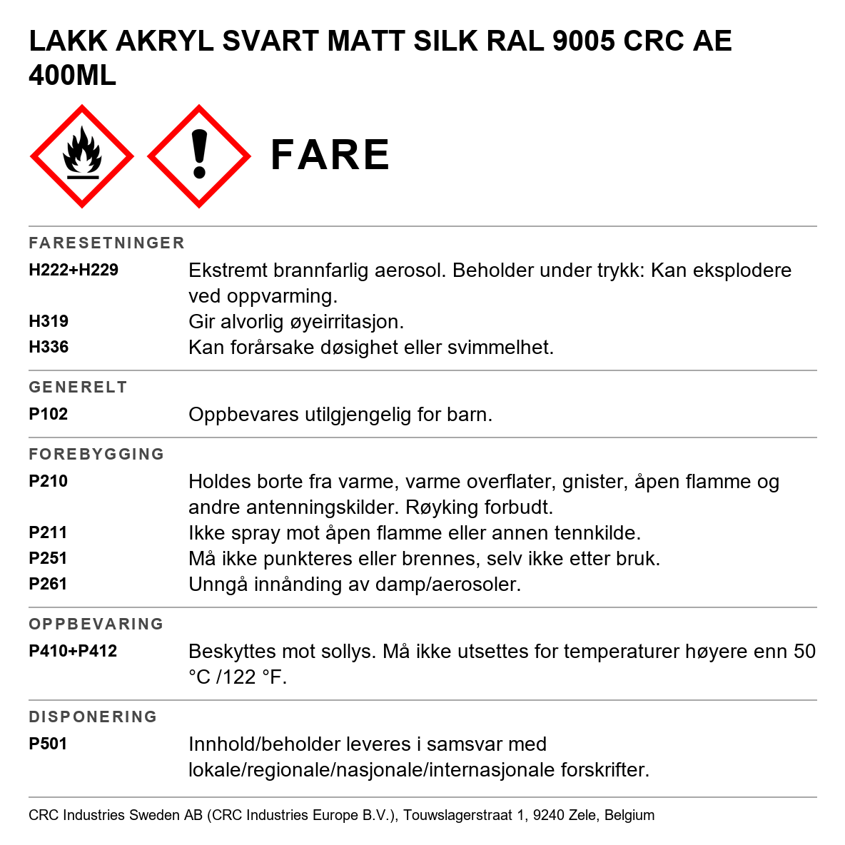 Akrylmaling Acrylic CRC