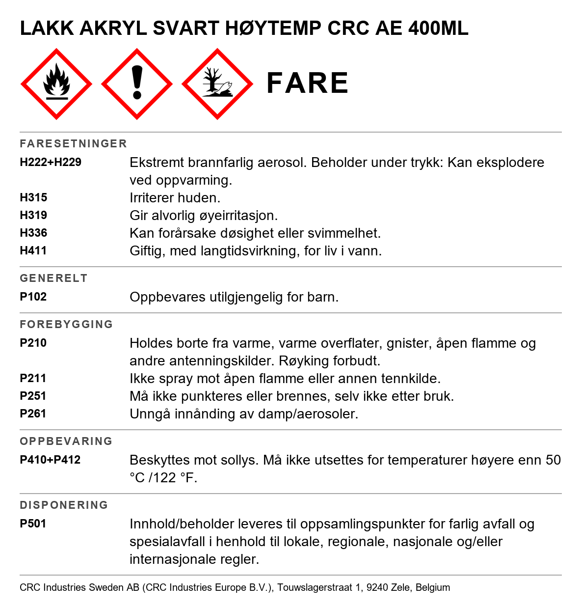Akrylmaling Acrylic CRC