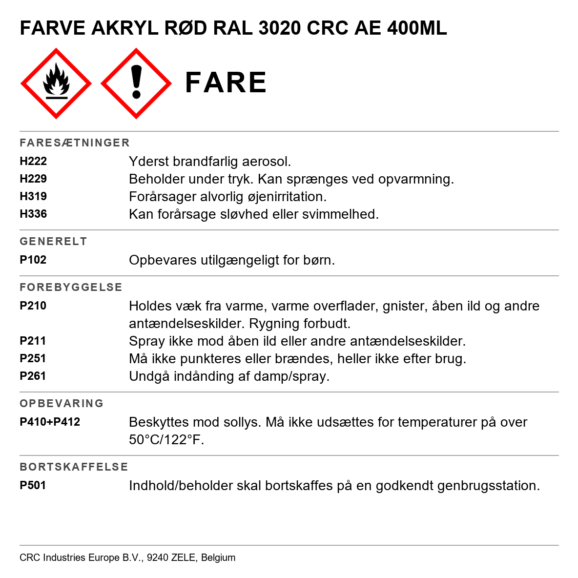 Akrylmaling Acrylic CRC