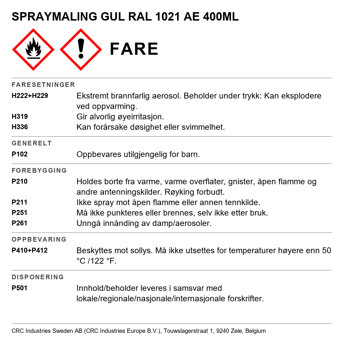 Akrylmaling Acrylic CRC