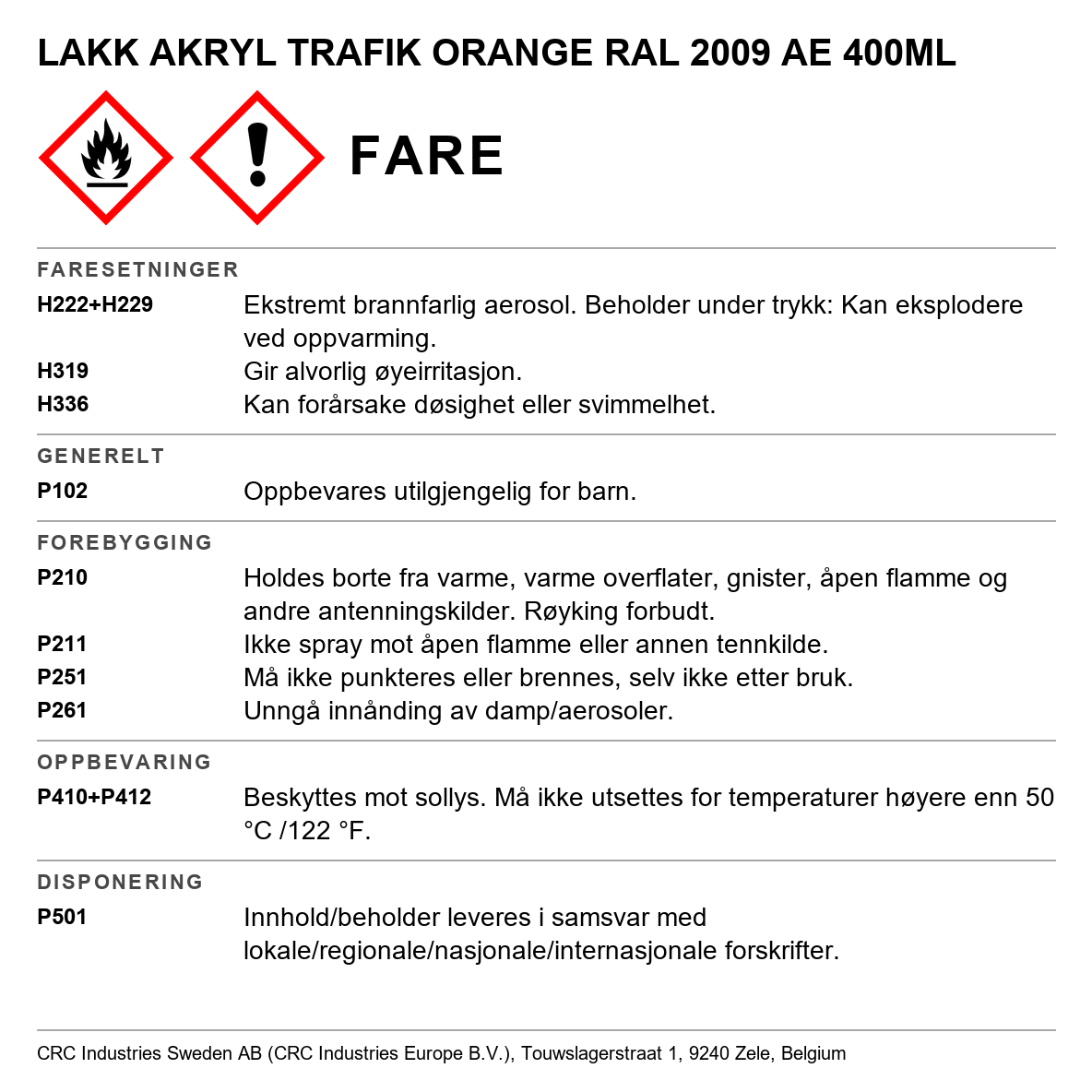 Akrylmaling Acrylic CRC