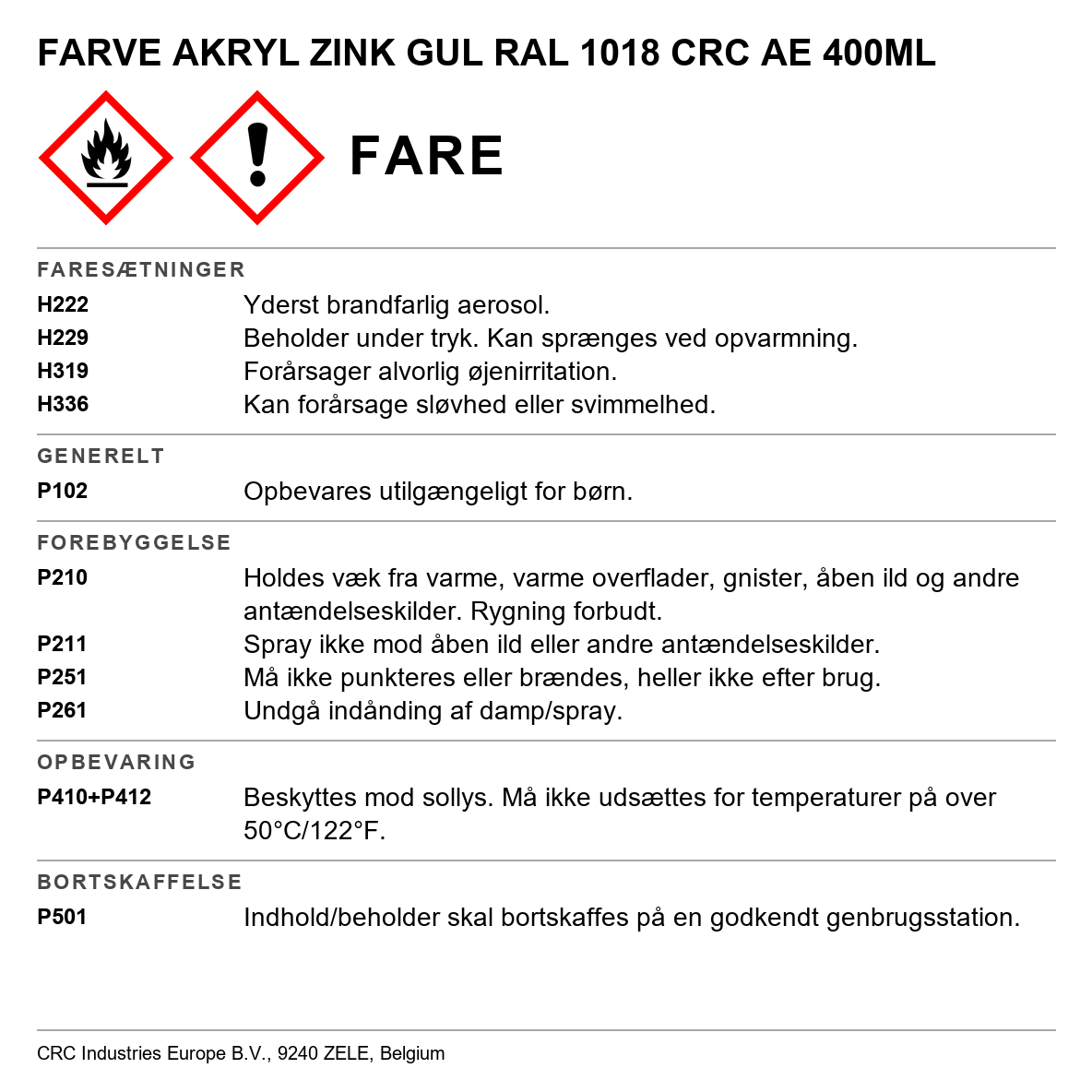 Akrylmaling Acrylic CRC