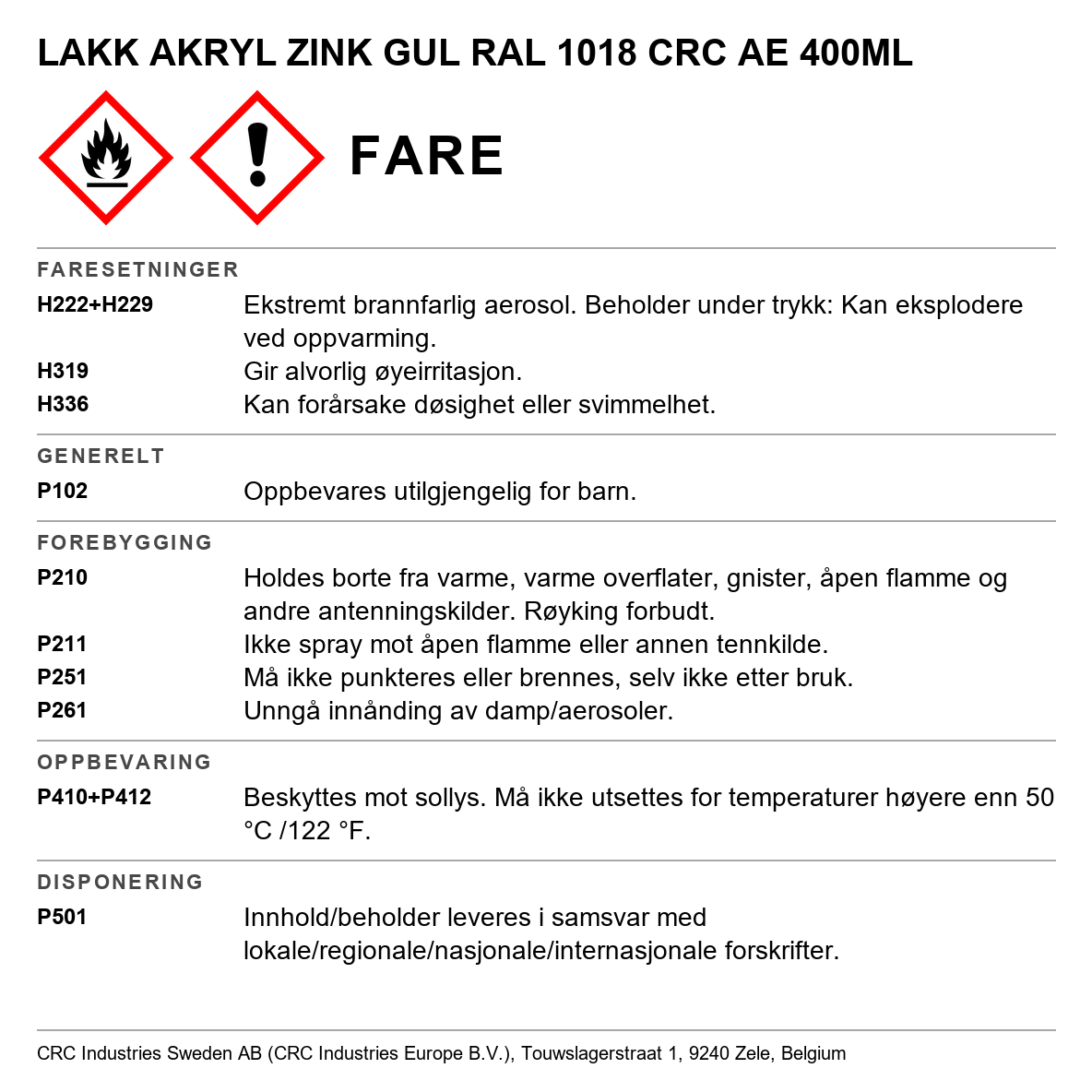 Akrylmaling Acrylic CRC