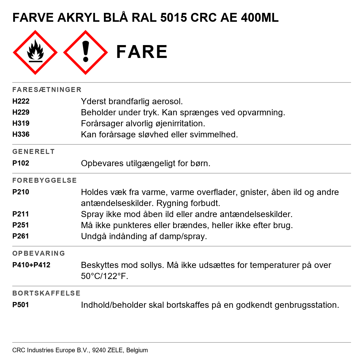 Akrylmaling Acrylic CRC