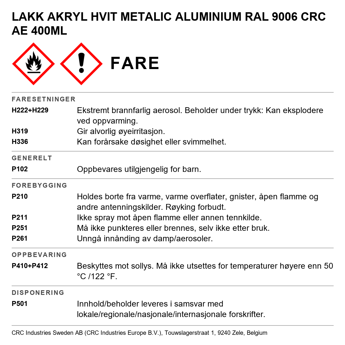 Akrylmaling Acrylic CRC