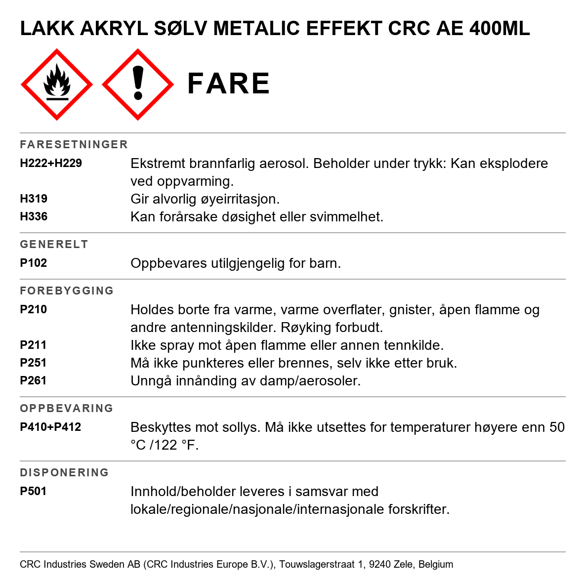Akrylmaling Acrylic CRC