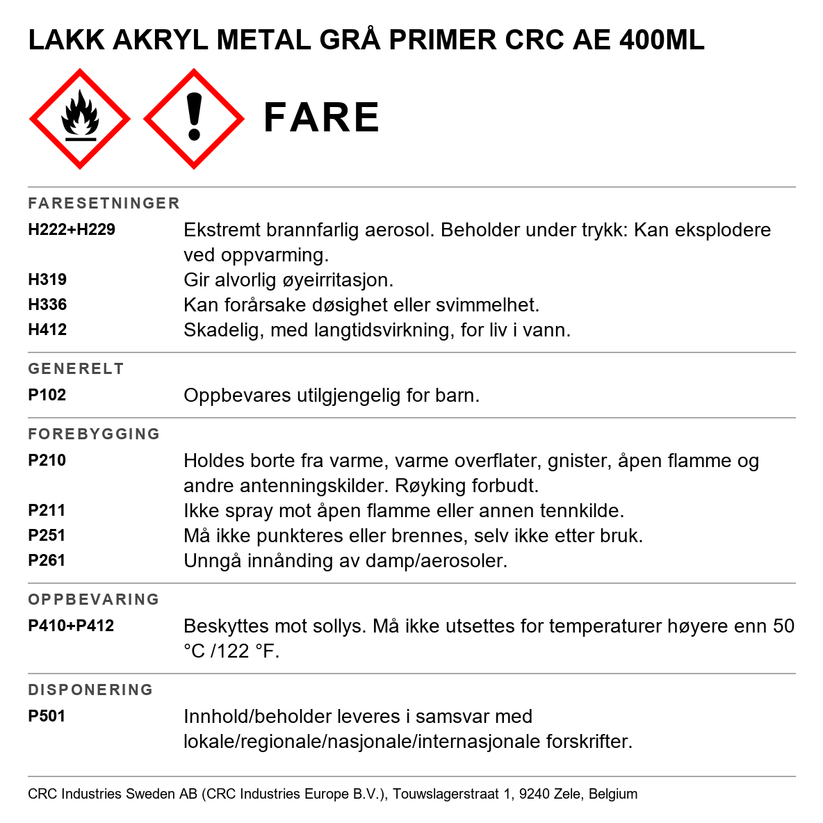 Akrylmaling Acrylic CRC