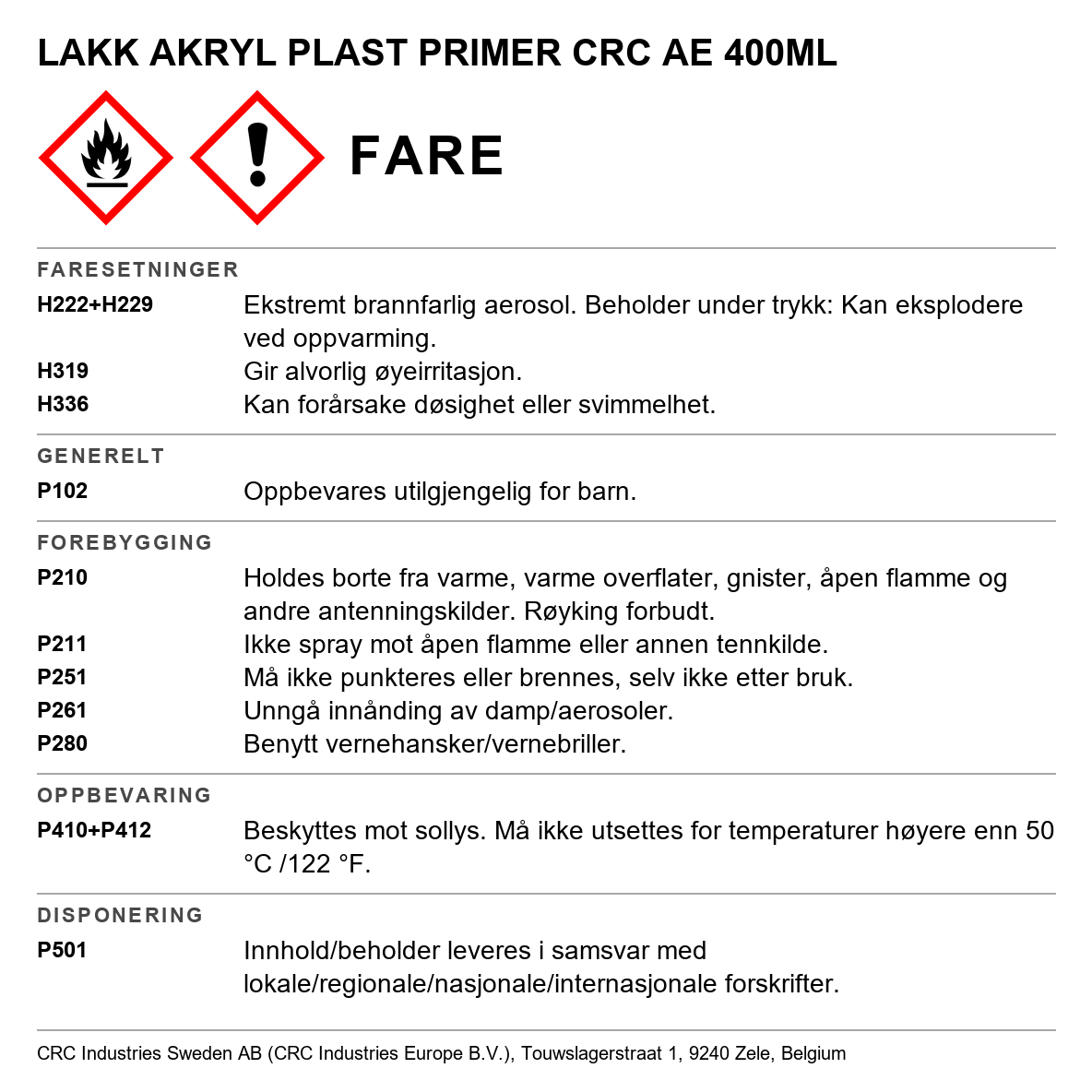 Akrylmaling Acrylic CRC