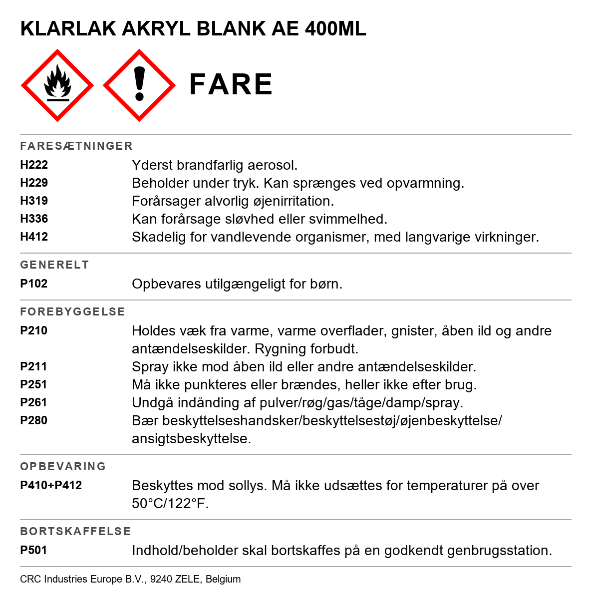 Akrylmaling Acrylic CRC