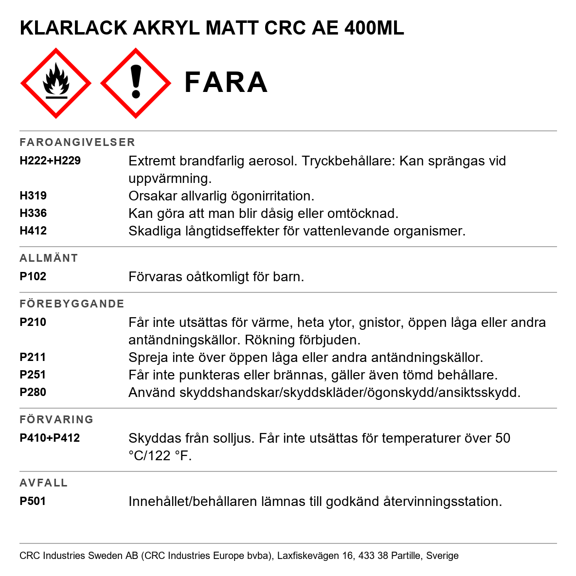 Akrylfärg Acrylic CRC