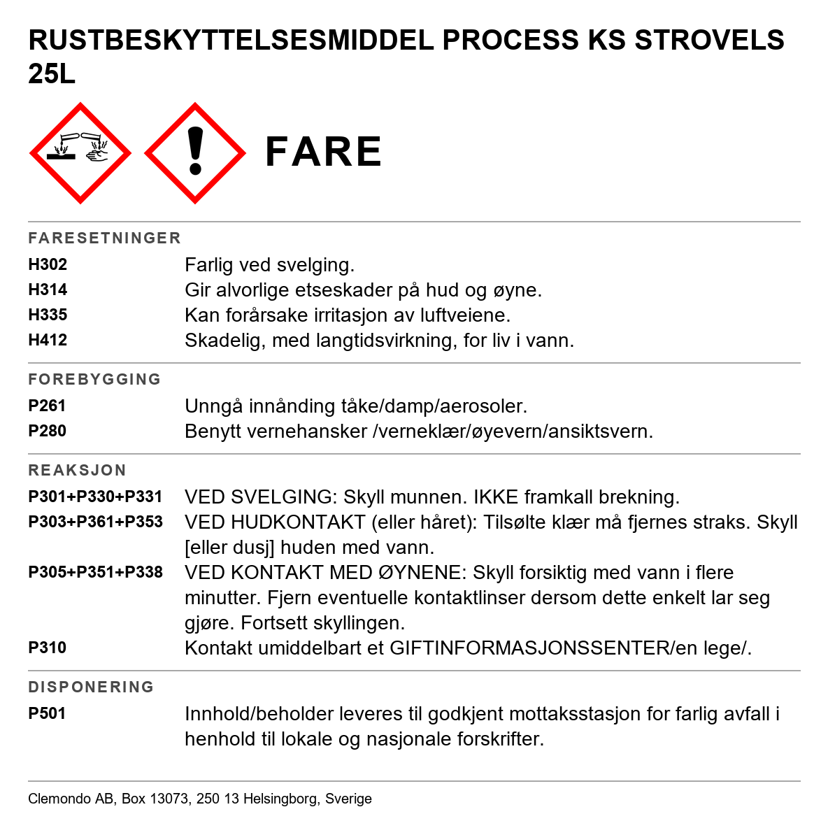 Rustbeskyttelsesmiddel/Korrosjonsinhibitor