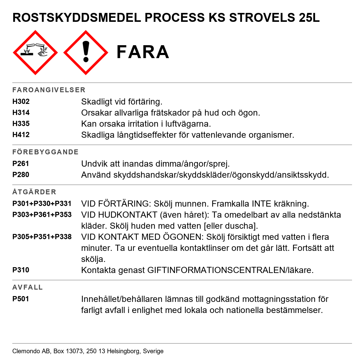 Rostskyddsmedel/Korrosionsinhibitor