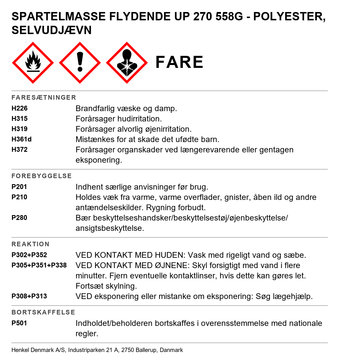 Flydende tætningsmiddel UP 270 Teroson