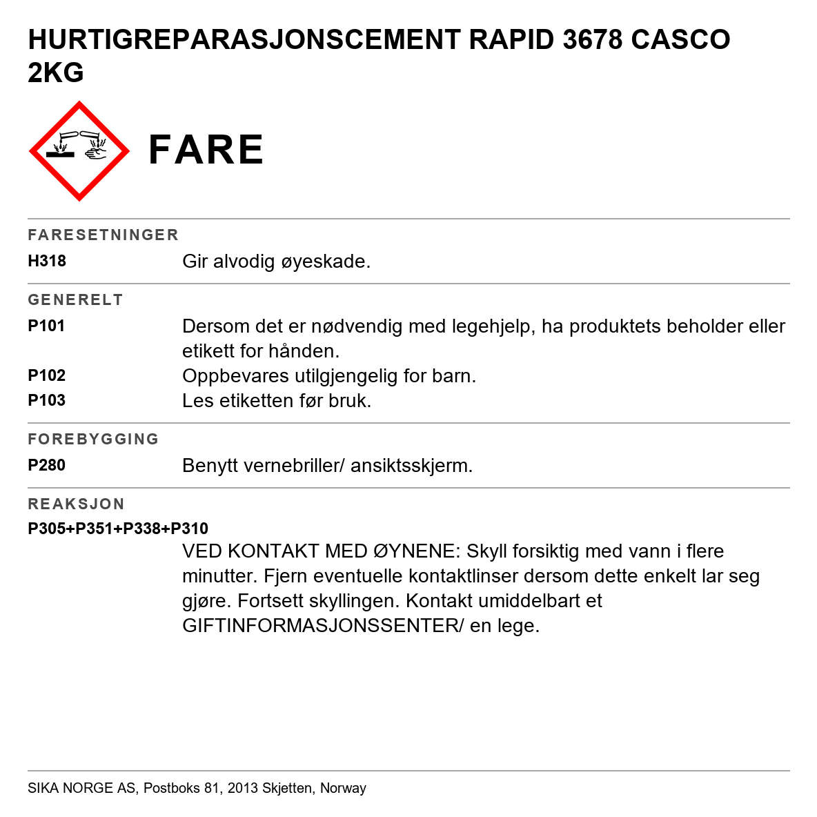 Hurtigsement Casco