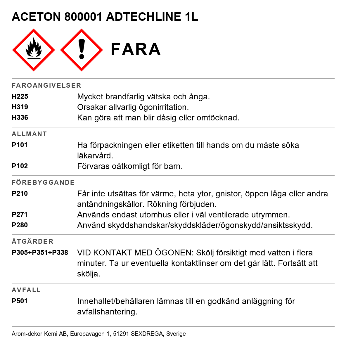Aceton Adechline