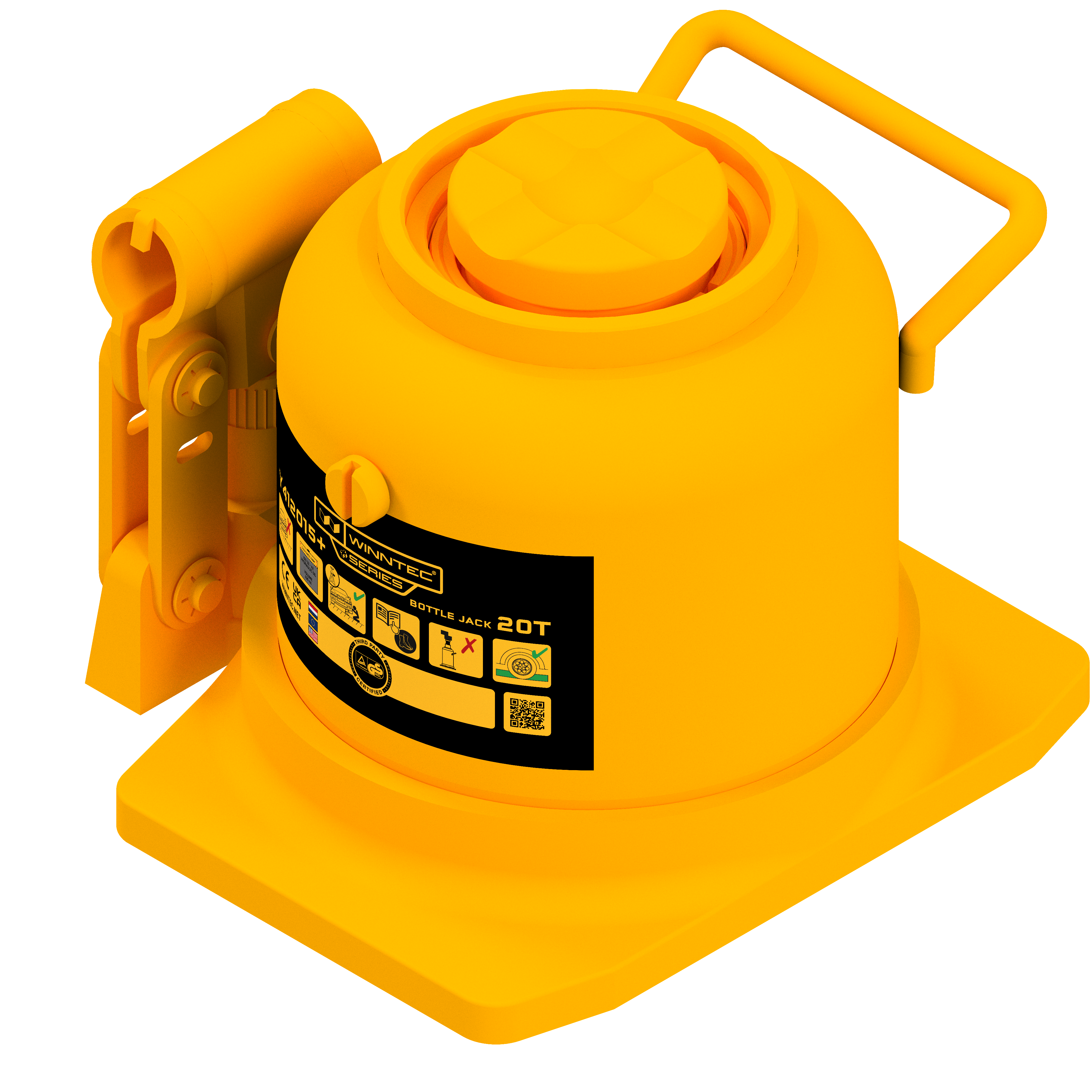 Bottle jack low Winntec yellow Plus