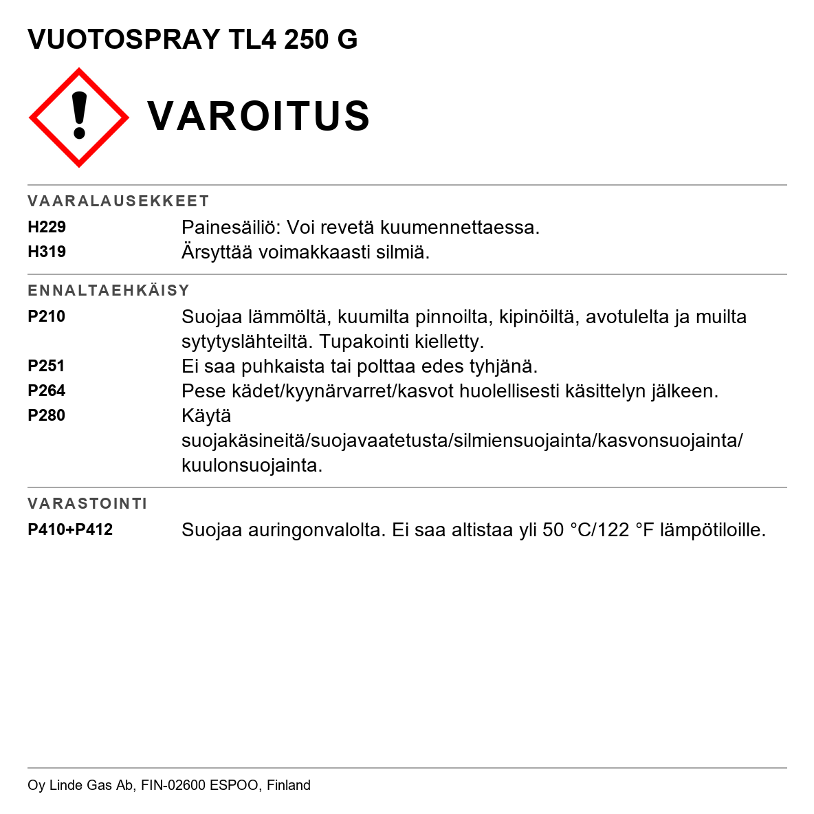 Vuotosuihke TL 4