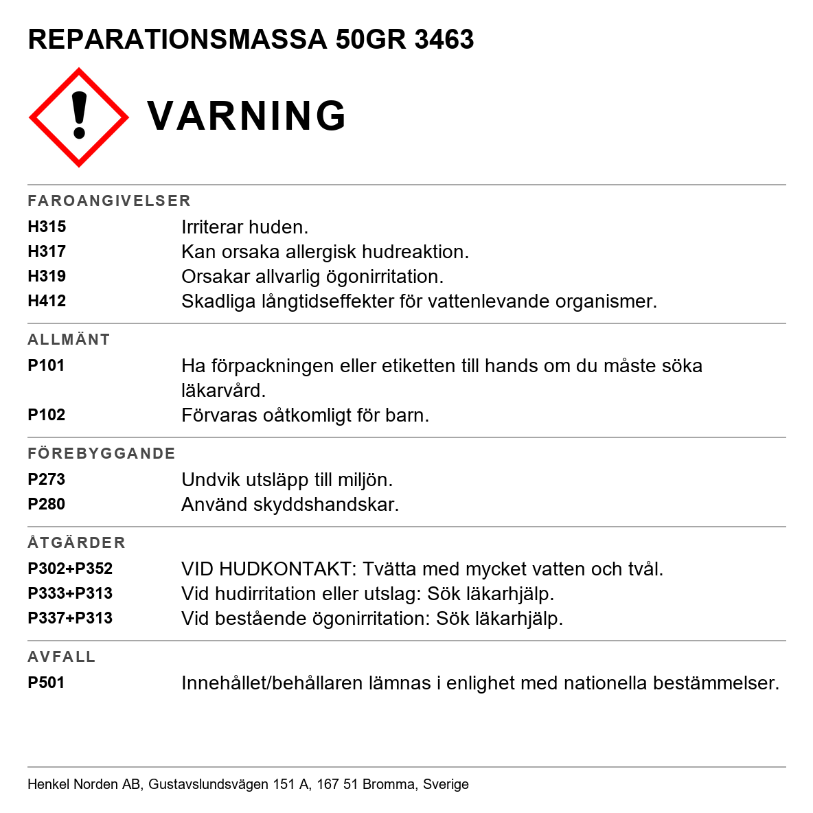 Reparationsmassa Loctite 3463