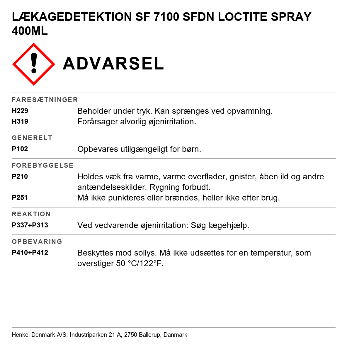 Lækagesøger Loctite 7100