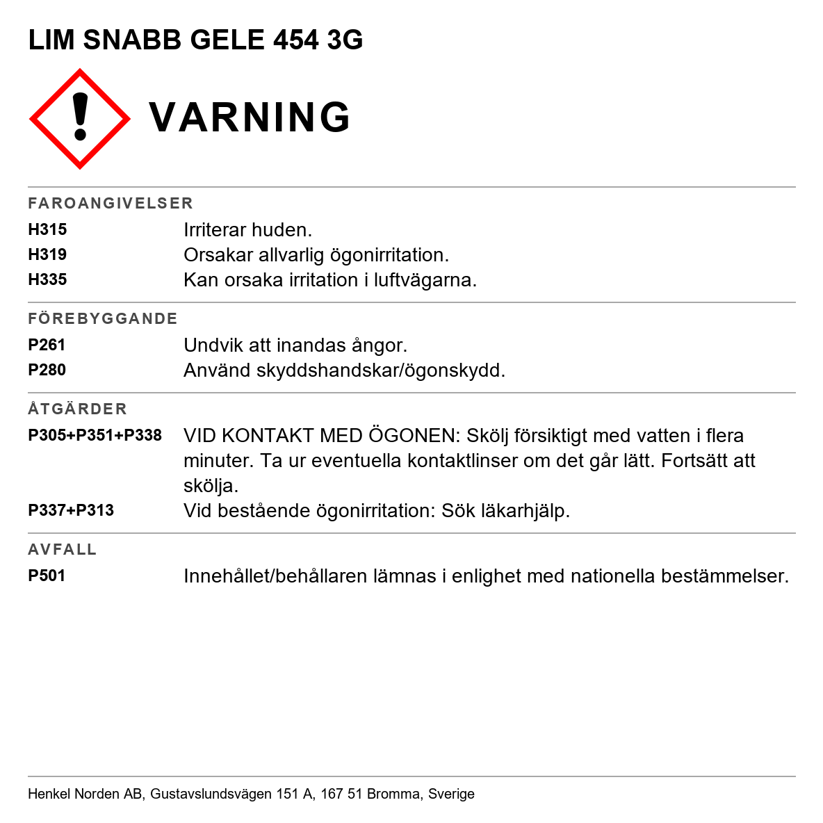 Snabblim Allround Loctite 454