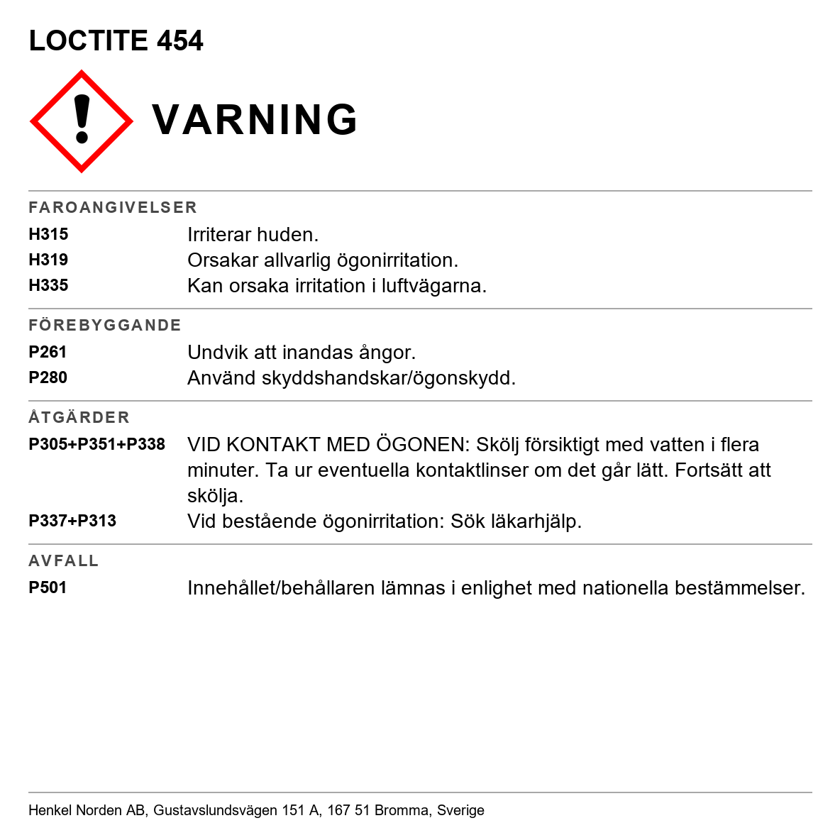 Snabblim Allround Loctite 454