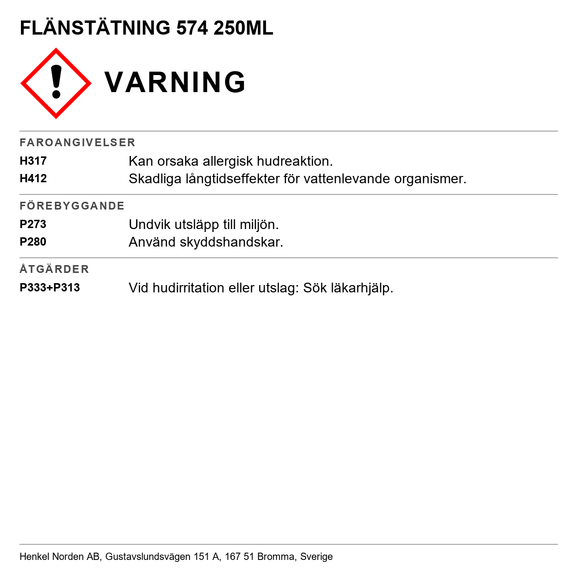 Flänstätning Loctite 574