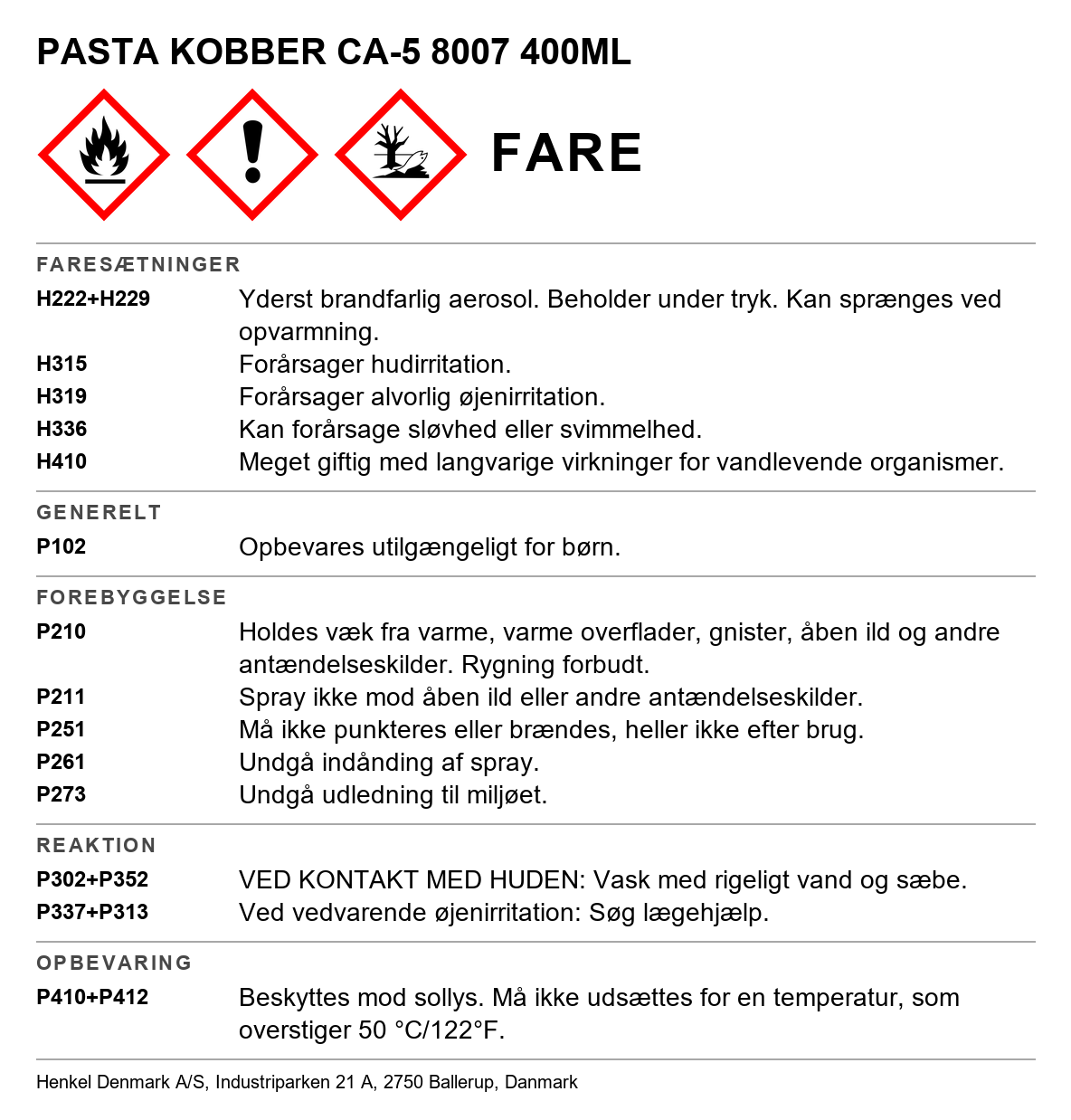 Kobberpasta Loctite 8007 / 8008 / 8065