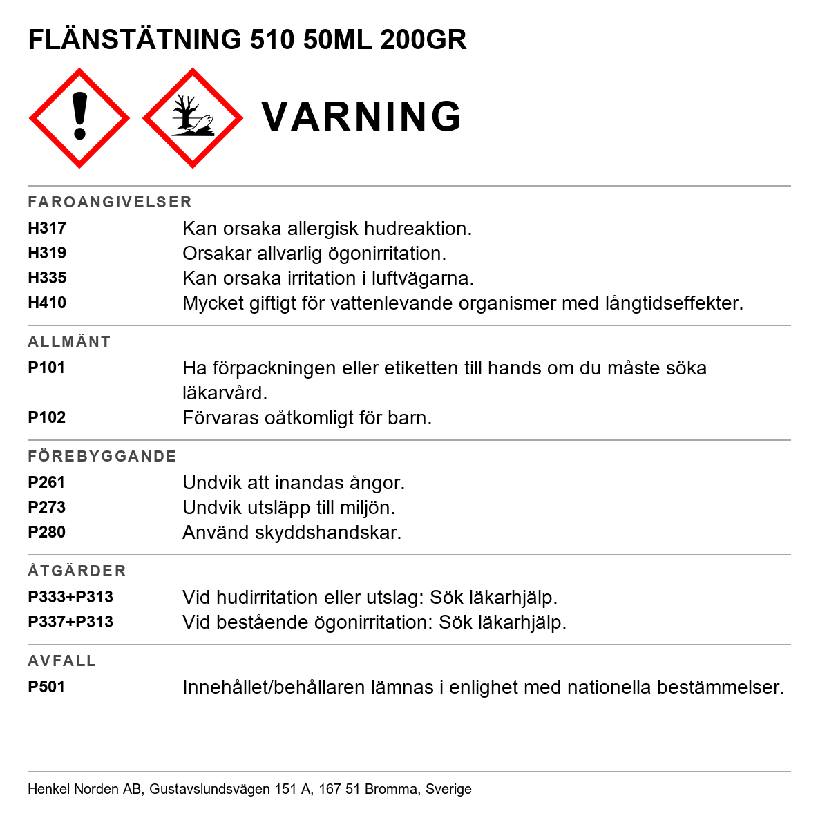 Flänstätning Loctite 510