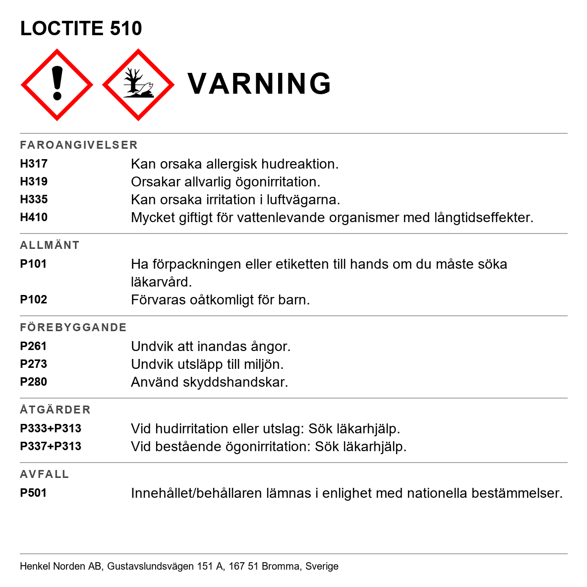 Flänstätning Loctite 510