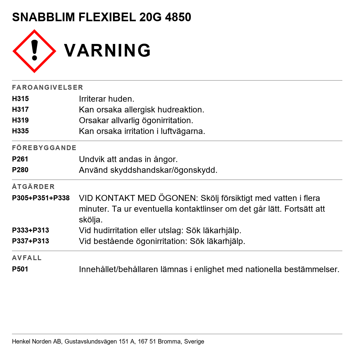 Snabblim slagfast Loctite 4850