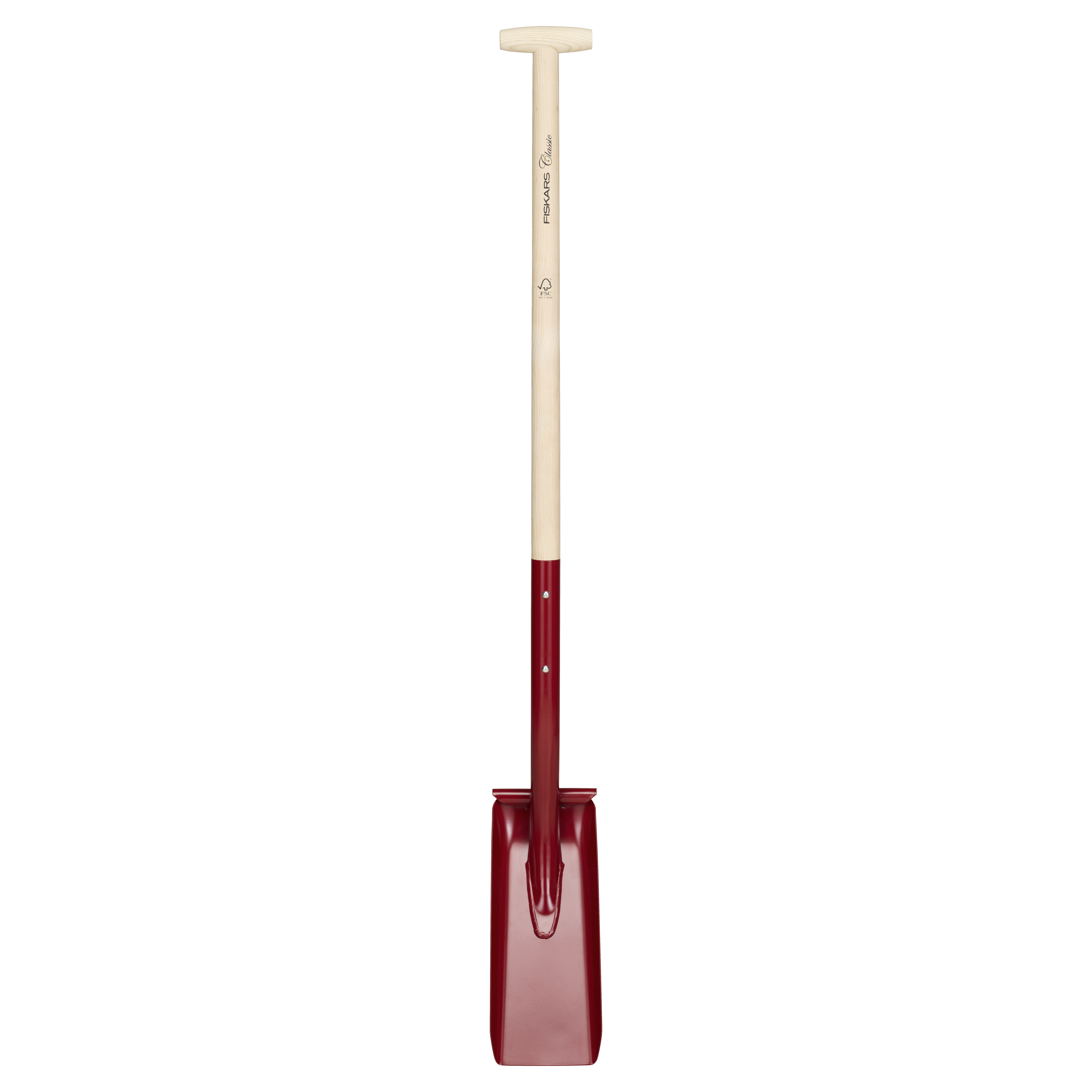 Cable shovel with foot edge Fiskars red