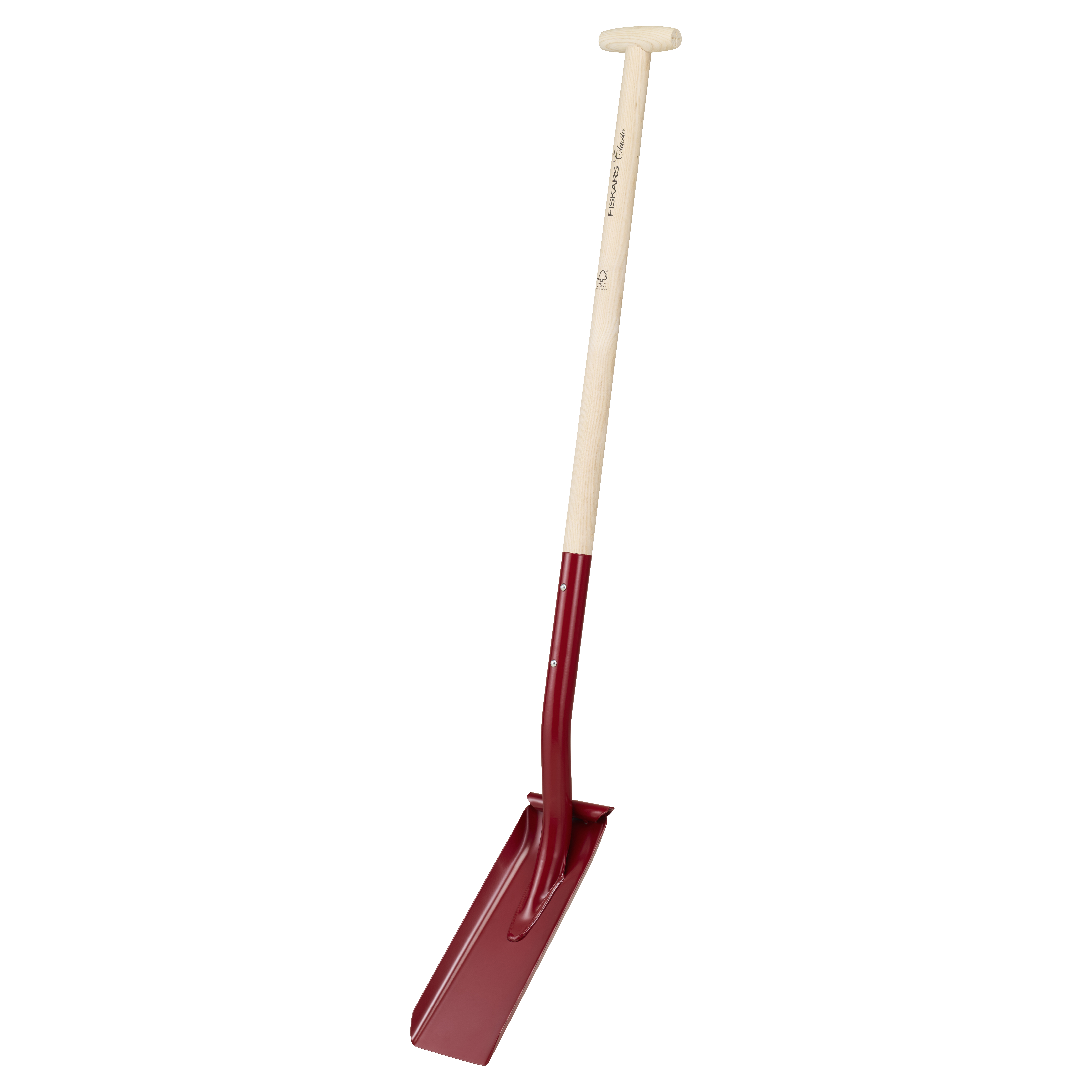 Kabelskyffel med trampkant Fiskars red