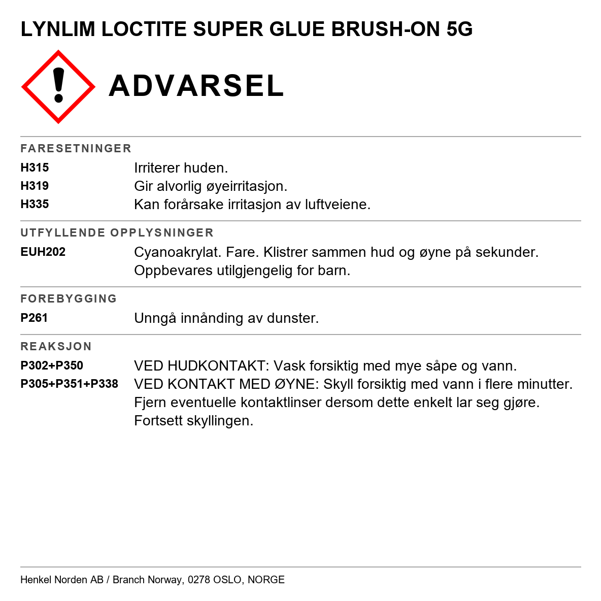 Lynlim Super Glue Brush-On 5 gram Loctite