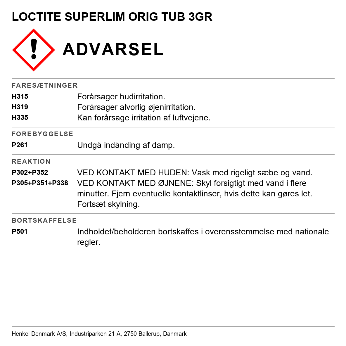 Hurtiglim Loctite Super Glue