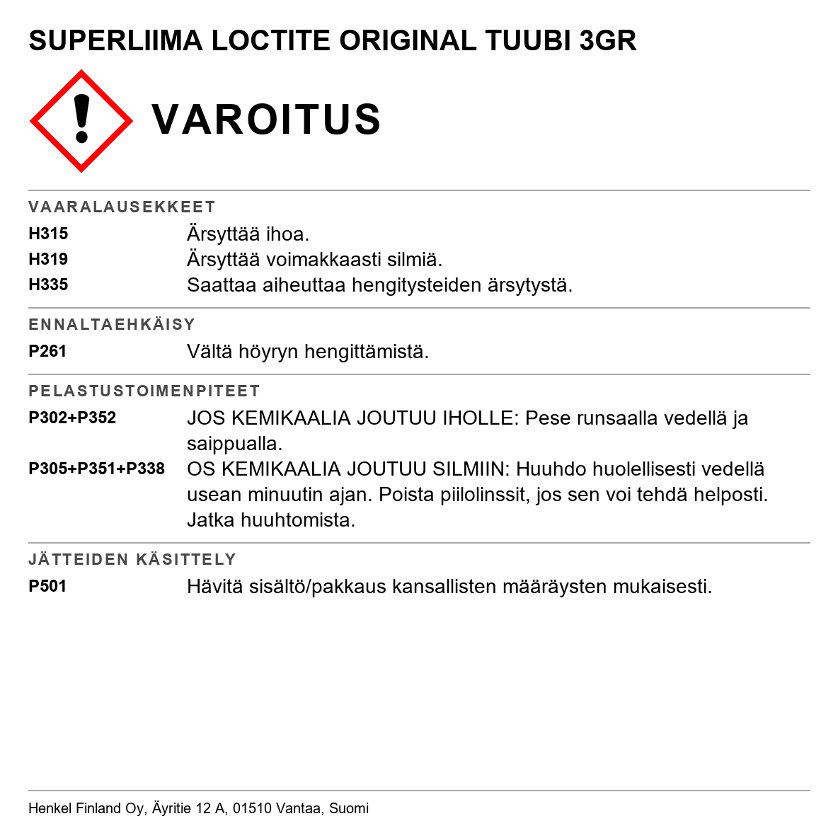 Pikaliima Loctite Super Glue