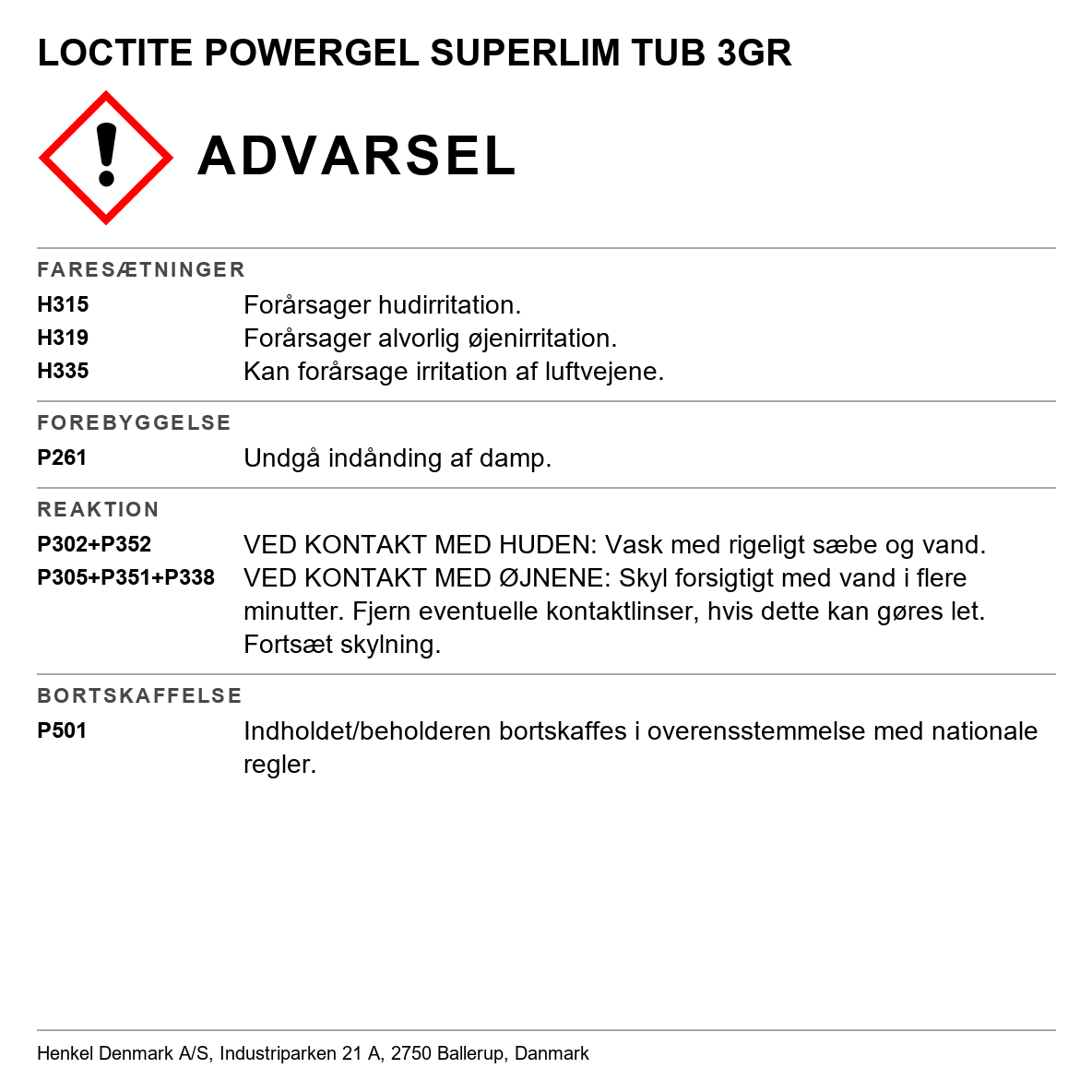 Hurtiglim Loctite Superlim Power Gel