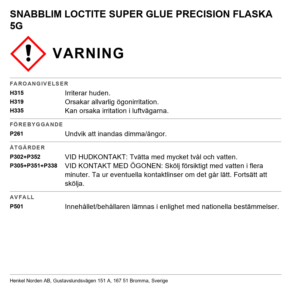 Snabblim Loctite Super Glue