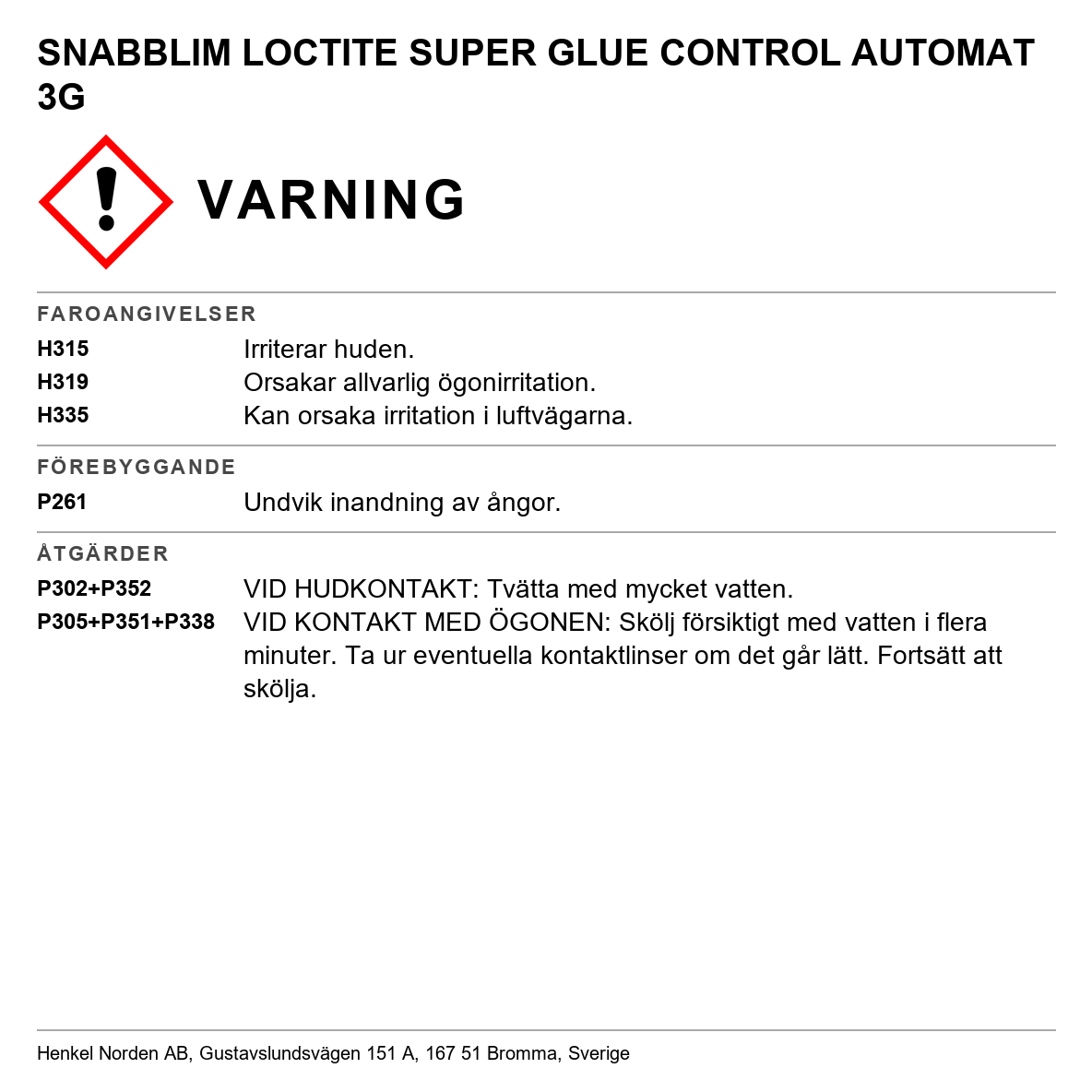 Snabblim Loctite Super Glue