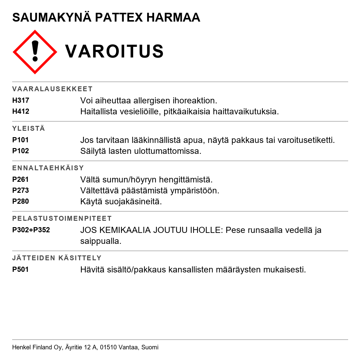 Saumakynä Pattex