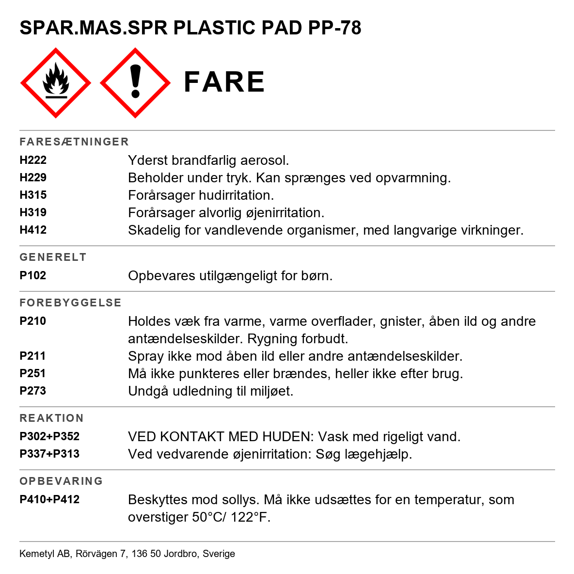 Sprayfiller Plastic Padding