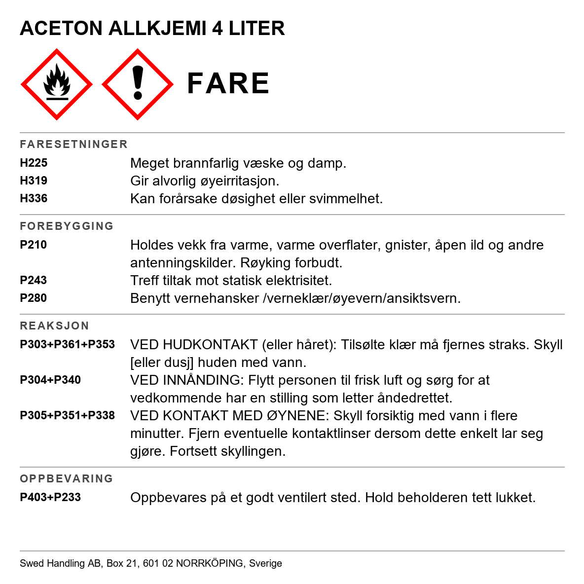Aceton Allkemi